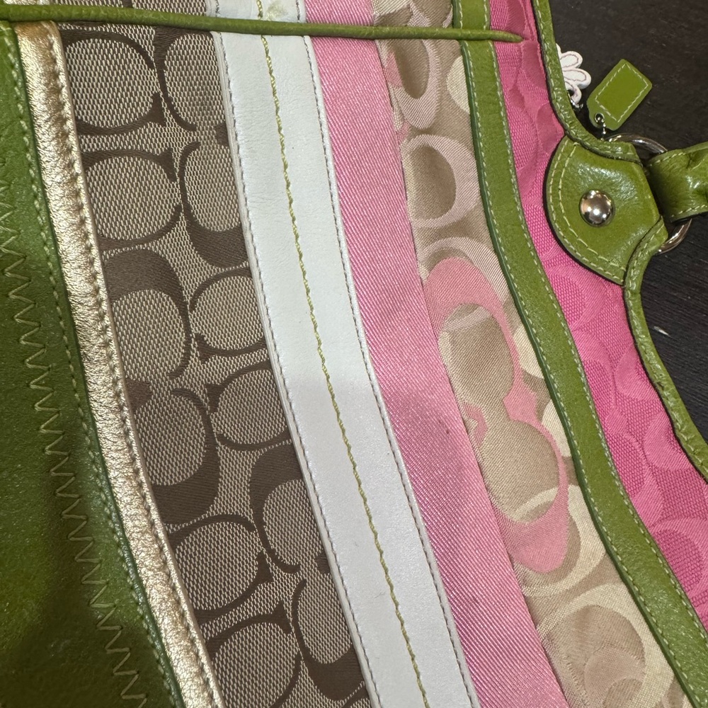 Coach Multicolor Striped Tote - Picture 11 of 11